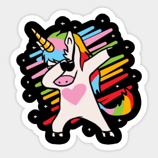 Dabbing Unicorn Dab Gift Sticker by Nulian Sanchez